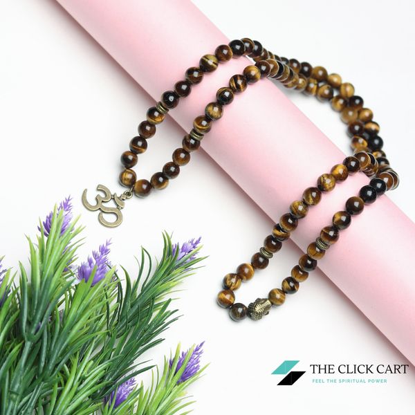 TCC™ Natural Tiger Eye Om Buddha Pendant